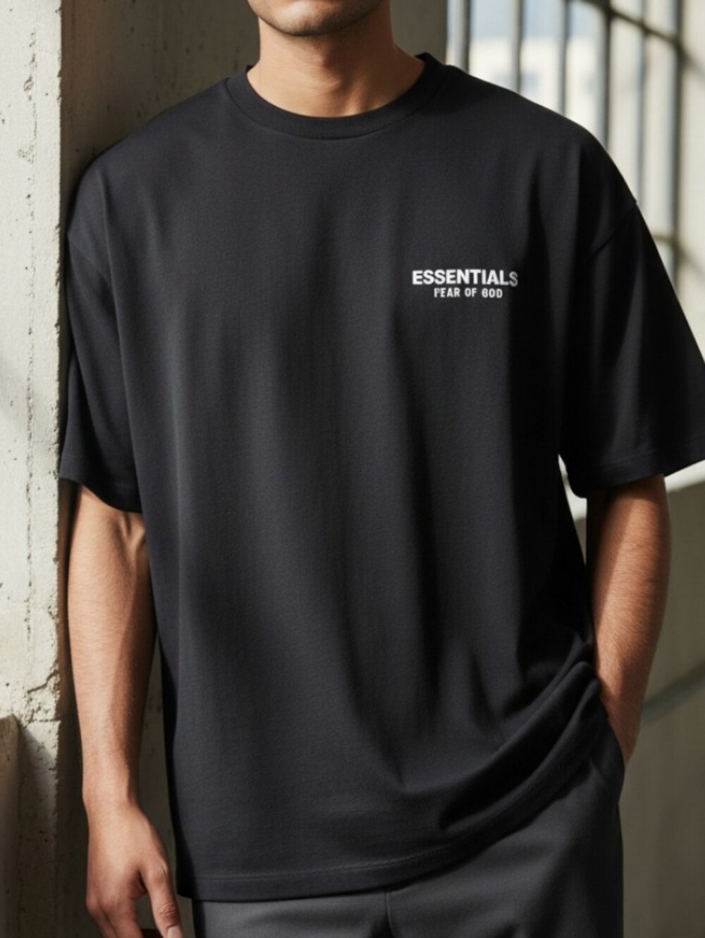 Fear Of God Essentials Shirt Mens Size Medium Black